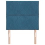 vidaXL Tête de lit design blocs en diamant bleu foncé 100 cm velours