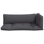 vidaXL Coussins de palette lot de 3 anthracite tissu