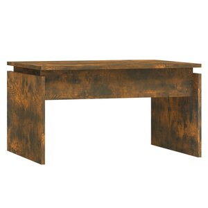 vidaXL Table basse Chêne fumé 68x50x38 cm Bois d'ingénierie