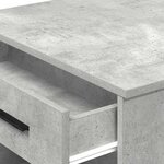 vidaXL Bureau avec tiroir et étagère gris béton bois d'ingénierie