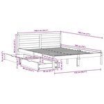 vidaXL Cadre de lit sans matelas 135x190 cm bois de pin massif
