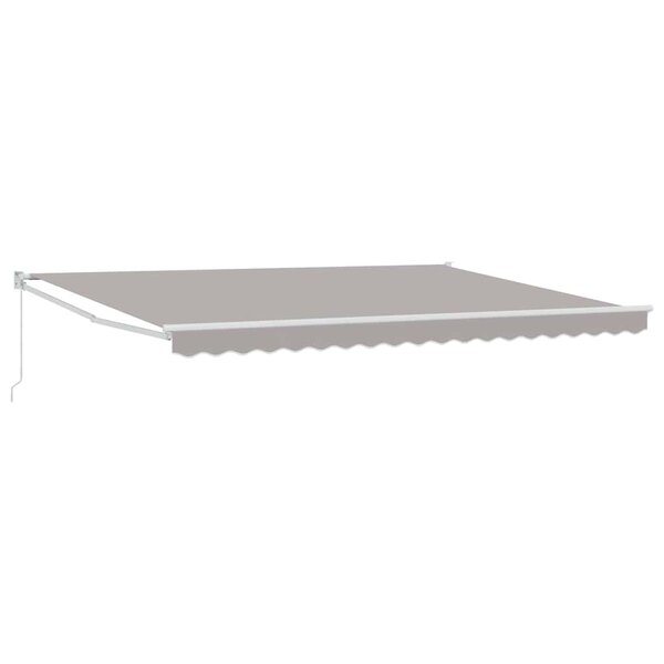 vidaXL Auvent Gris clair 4 5 × 3 m Polyester et métal