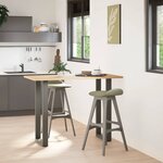 vidaXL Pieds de table de bar en U 2 pièces Anthracite 40 x (100-101) cm Acier