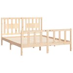 vidaXL Cadre de lit avec tête de lit bois de pin massif 160x200 cm
