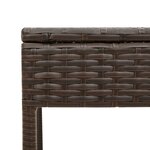 vidaXL Chaise longue avec table et coussin marron résine tressée