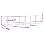 vidaXL Meuble TV sonoma gris 180x35x41 cm bois d'ingénierie