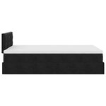 vidaXL Lit ottoman avec matelas noir 120x190 cm velours