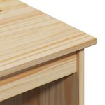 vidaXL Bureau Marron 112 x 50 x 75 cm Bois de Pin Massif