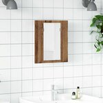 vidaXL Armoire de salle de bain à miroir LED vieux bois 40x12x45 cm