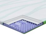 vidaXL Coussins de Matelas Blanc et vert 90 x 190 cm