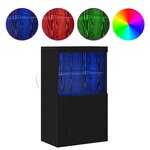 vidaXL Buffet Noir 60 x 37 x 100 cm Bois d'ingénierie