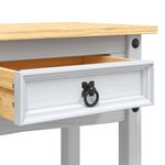 vidaXL Table console Gamme Corona Pin mexicain Blanc 90x34 5x73 cm