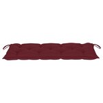 vidaXL Banc de jardin pliable avec coussin 118 cm Bambou