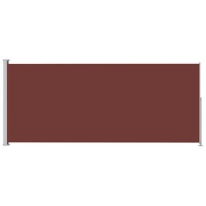 Vidaxl auvent latéral rétractable de patio 200x500 cm marron