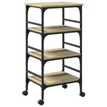 vidaXL Chariot de cuisine chêne sonoma 45x35x89 5 cm bois d'ingénierie