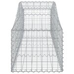 vidaXL Panier de gabions arqué 200x50x40/60 cm Fer galvanisé