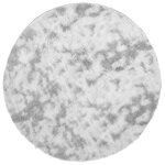 vidaXL Tapis Shaggy à poils longs NAVARRA gris argenté 160x160 cm