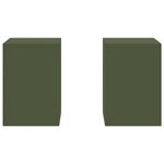 vidaXL Supports pour plantes 2 Pièces Vert olive 24 x 24 x 35 cm Acier