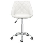 vidaXL Chaises pivotantes à manger lot de 6 blanc similicuir