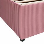 vidaXL Cadre de lit avec matelas Rose 140 x 200 cm tissu