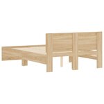 vidaXL Cadre de lit avec tête de lit chêne sonoma 135x190 cm