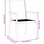 vidaXL Ensemble de salle à manger pour jardin 7 Pièces Noir