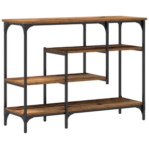 vidaXL Table Console avec étagère Bois ancien 100 x 35 x 75 cm