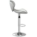 vidaXL Tabouret de bar Blanc Similicuir