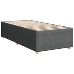 vidaXL Sommier à lattes de lit et matelas Gris foncé 90x190 cm Tissu