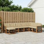 vidaXL Ensemble de canapés d'extérieur 8 pc Naturel et Beige