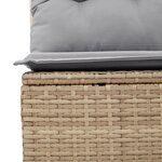 vidaXL Ensemble de Canapés de Jardin de 10 Pièces avec Coussins Beige Rotin Synthétique Acacia