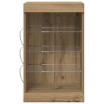 Buffet vidaXL avec lumières LED chêne artisanal 41x37x67 cm