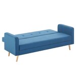vidaXL Canapé Tissu Bleu