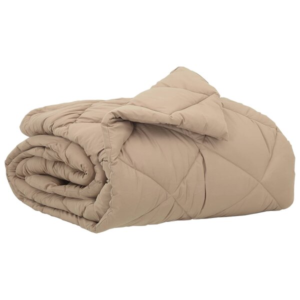 vidaXL Duvet d'été simple Taupe 200 x 135 cm Microfibre