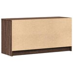 vidaXL Meuble TV avec LED chêne marron 100x34x50 cm bois d'ingénierie