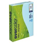 Ramette papier couleur recyclé clairefontaine evercolor a4 80 gr - 500 feuilles - bleu clair - lot de 5