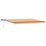 vidaXL Auvent Rétractable jaune et orange 500 × 300 cm tissu