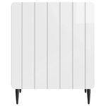 vidaXL Cabinet de chevet Blanc brillant 43 x 34 5 x 52 cm