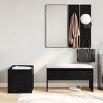 Meuble d'entrée en bois d'ingénierie chêne noir vidaXL