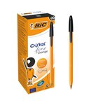 Stylo bille ORANGE Pointe Fine 0 7mm Encre Noire BIC
