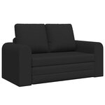 vidaXL Canapé Lit au Sol 2-en-1 Noir 148x71x83 cm Tissu