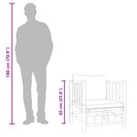 vidaXL Canapé de jardin avec coussins blanc crème bambou