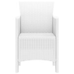vidaXL Chaise de jardin 2 Pièces Blanc 53 x 49 x 85 cm PP