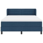 vidaXL Lit à ressorts avec matelas Bleu 160 x 200 cm tissu