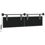 vidaXL Tête de lit suspendue Avec lumière LED Gris foncé Tissu