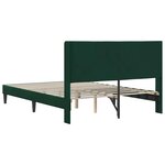 vidaXL Cadre de lit avec tête de lit Vert foncé 160 x 200 cm Velours