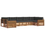 vidaXL Ensemble de canapés d'extérieur 7 pc Naturel et Anthracite