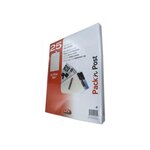 Paquet de 25 pochettes dos carton velin blanc 24 260x330 bande de protection GPV