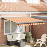 vidaXL Auvent rétractable Jaune et Orange 350 x 250 cm Tissu  Métal