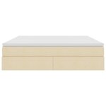 vidaXL Lit avec rangement et matelas Crème 160 x 200 cm Polyester
